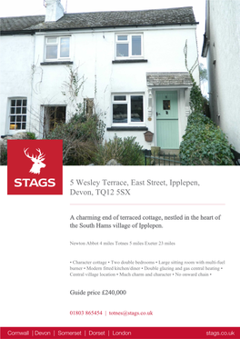 5 Wesley Terrace, East Street, Ipplepen, Devon, TQ12 5SX