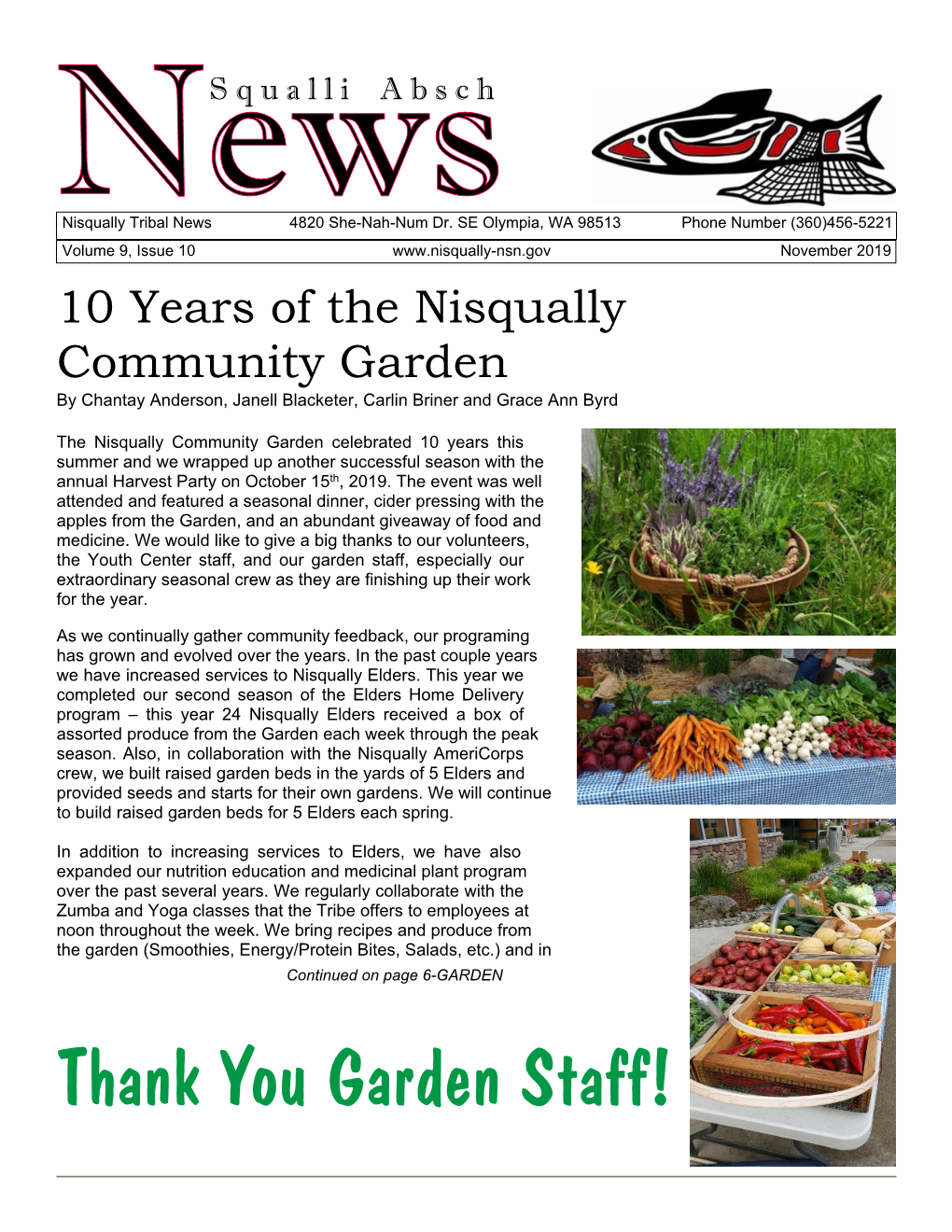 Thank You Garden Staff!