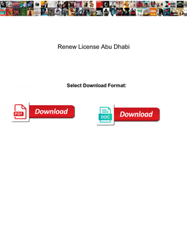 Renew License Abu Dhabi