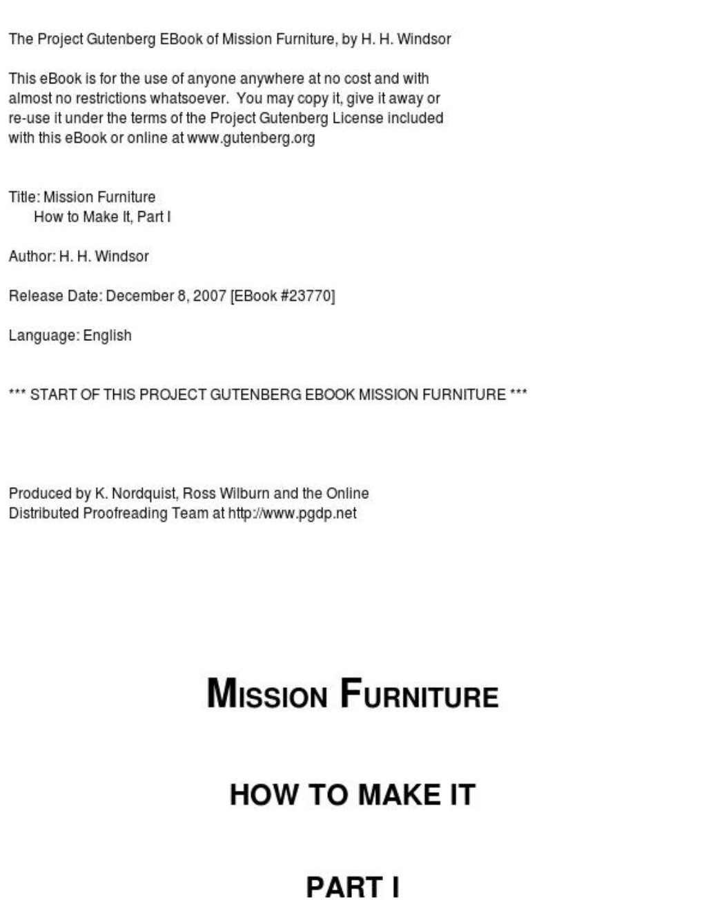 Mission Furniture: How to Make It, Part 1