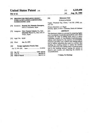United States Patent (19) (11) 4,219,498 Doi Et Al
