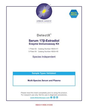Detectx® Serum 17Β-Estradiol Enzyme Immunoassay Kit
