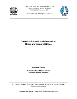 Globalization and Social Cohesion: Risks and Responsibilities