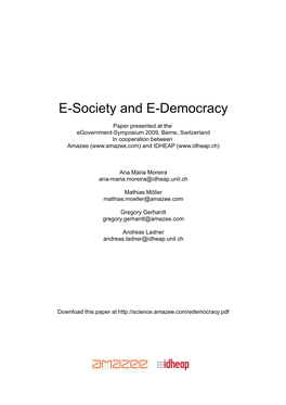 E-Society and E-Democracy