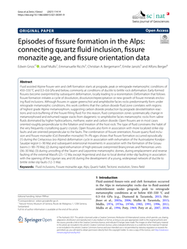 Connecting Quartz Fluid Inclusion, Fissure Monazite Age, and Fissure
