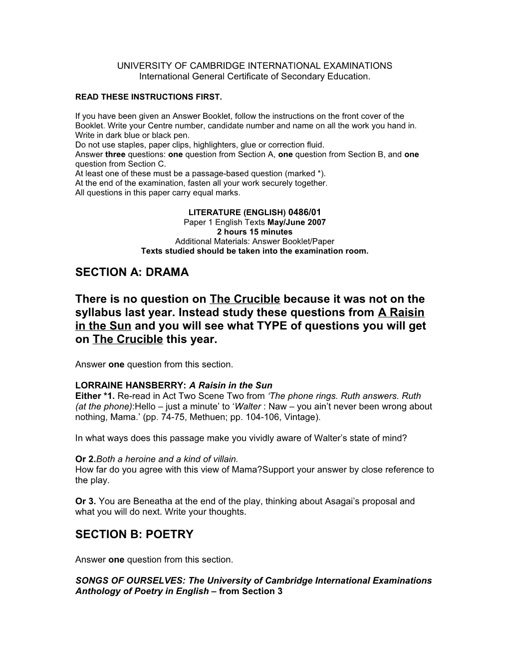 University of Cambridge International Examinations s1