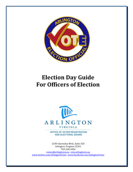 Election Day Guide for Officers of Election