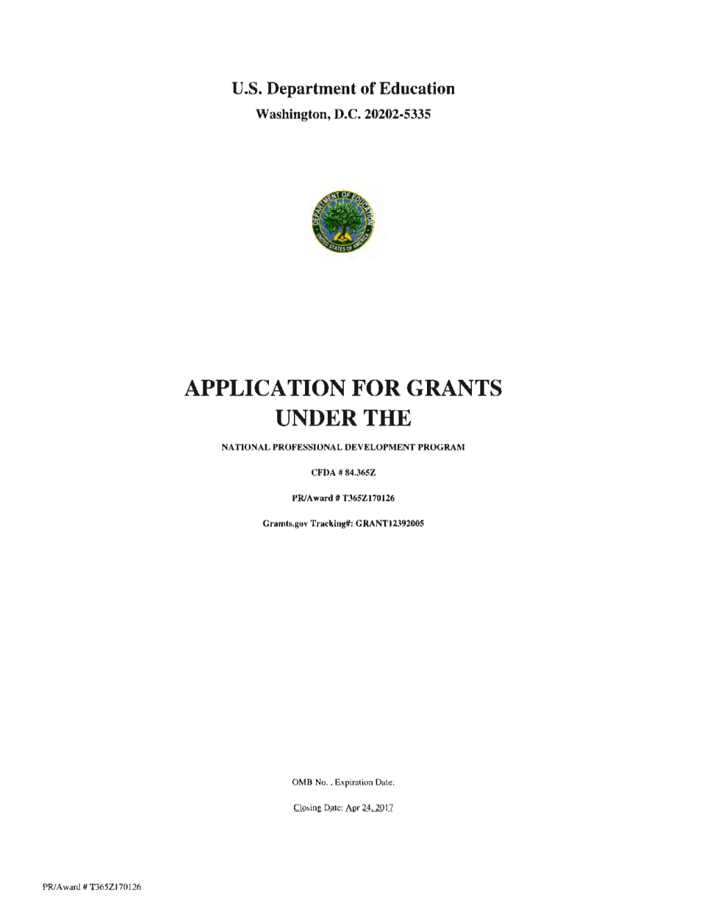 Grand View University Application (PDF)