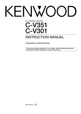 C-V351 C-V301 Instruction Manual
