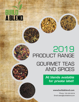 Product Range Gourmet Teas and Spices
