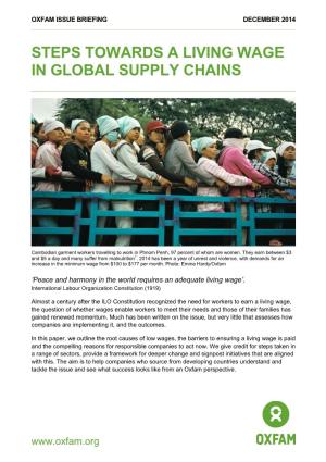 OXFAM, Steps Towards a Living Wage in Global Supply Chains