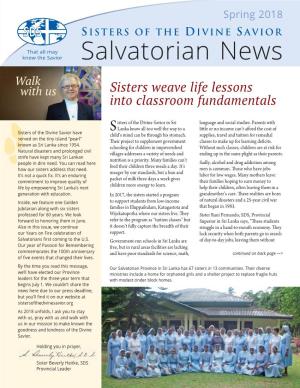 Salvatorian News Walk with Us Sisters Weave Life Lessons Into Classroom Fundamentals