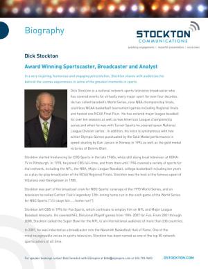 Dick Stockton's Biography
