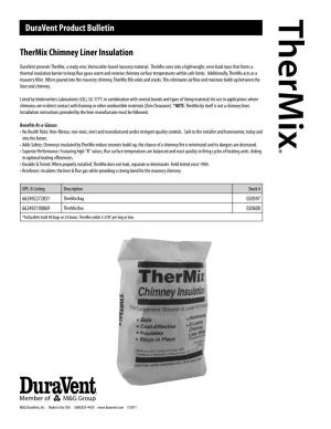 Thermix Chimney Liner Insulation
