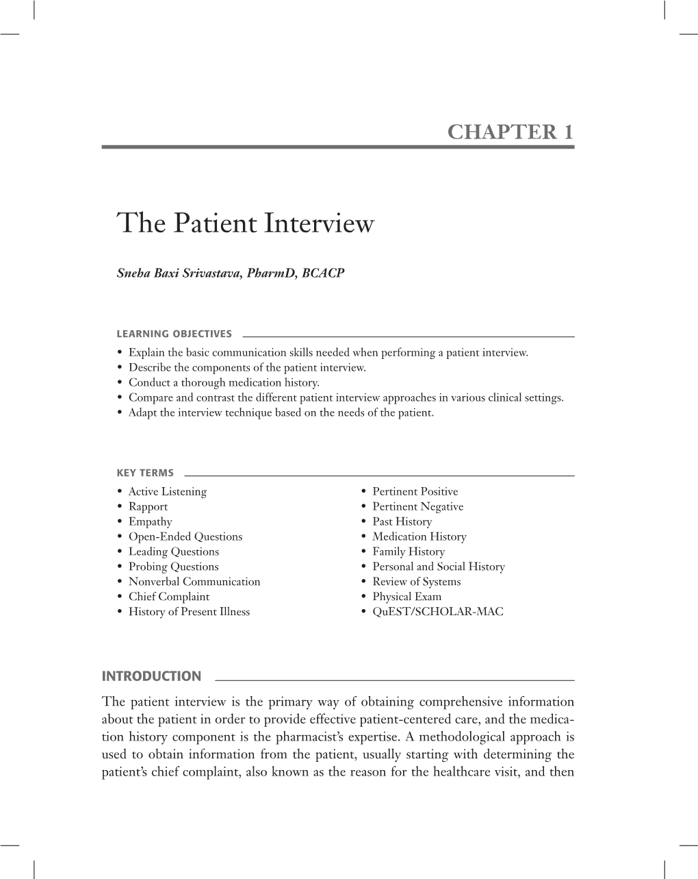 The Patient Interview
