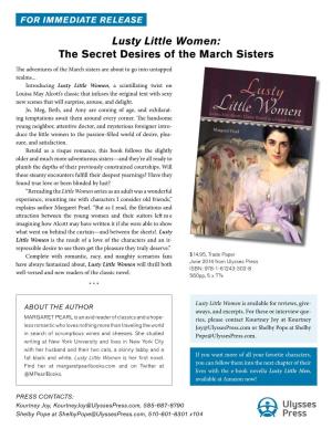 Lusty Little Women: the Secret Desires of the March Sisters