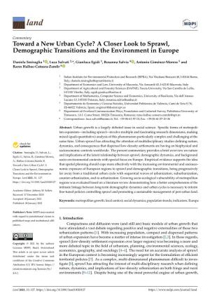 A Closer Look to Sprawl, Demographic Transitions and the Environment in Europe
