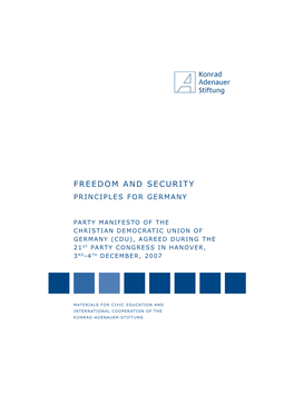 Freedom and Security. Principles for Germany