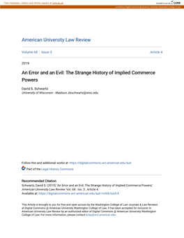 The Interstate Commerce Clause