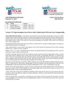 Former US Open Champion Lucas Glover Takes
