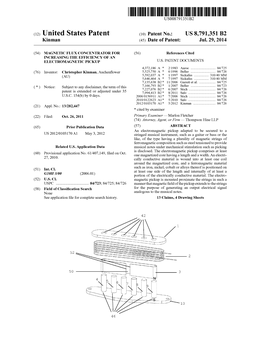 (12) United States Patent (10) Patent No.: US 8,791,351 B2 Kinman (45) Date of Patent: Jul