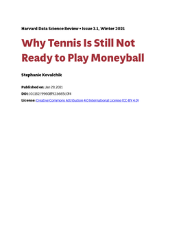 Why Tennis Is Still Not Ready to Play Moneyball