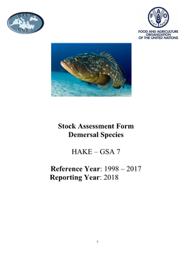 Stock Assessment Form Demersal Species HAKE – GSA 7