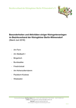 Bezirksverband Der Kleingärtner Berlin Wilmersdorf E.V