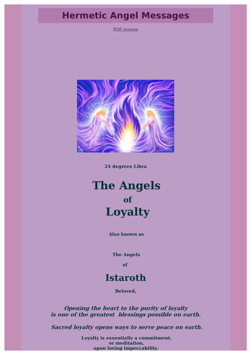 The Angels Loyalty