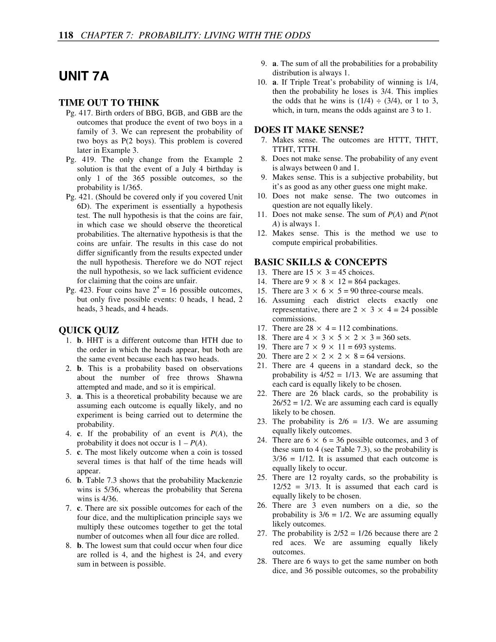 Chapter 7 Homework Answers