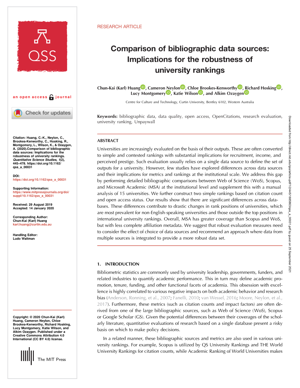 Comparison of Bibliographic Data Sources: Implications for the Robustness of University Rankings