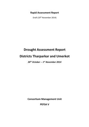 Drought Assessment Report Districts Tharparkar and Umerkot