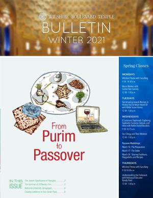 Purim Passover Workshops
