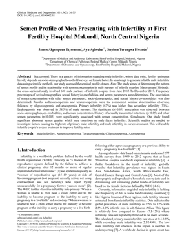 Male Infertility, Asthenozoospermia, Teratozoospermia, Oligozoospermia, Azoospermia