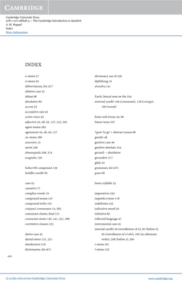 A-Stems 57 Ā-Stems 92 Abbreviations, List of 7 Ablative Case 45 Ablaut 68