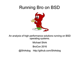 Running Bro on BSD