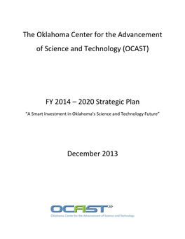 OCAST FY 2014-2020 Strategic Plan