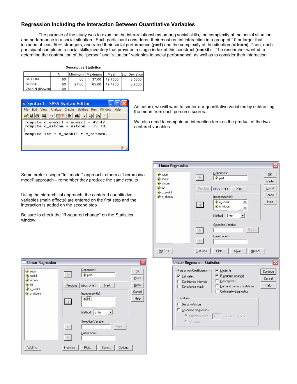 Interaction of Quantitative Variables