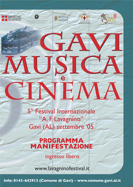 Libretto Gavi LAVAGNINO 2005