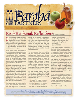 Rosh Hashanah Reflections| RABBI ELI GEWIRTZ
