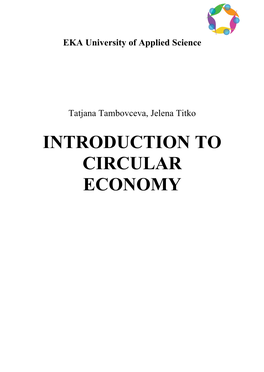 Introduction to Circular Economy