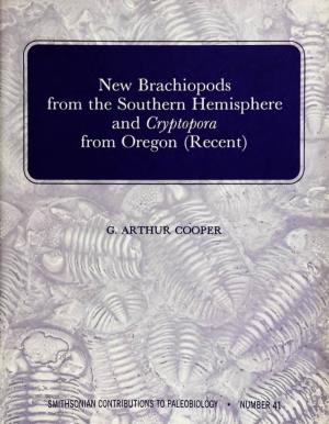 New Brachiopods from the Southern Hemisphere and Cryptopora from Oregon (Recent)