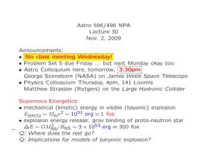 Astro 596/496 NPA Lecture 30 Nov. 2, 2009 Announcements