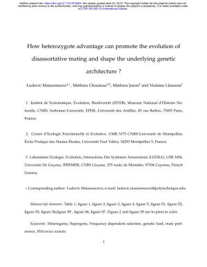 How Heterozygote Advantage Can Promote the Evolution of Disassortative Mating and Shape the Underlying Genetic Architecture?