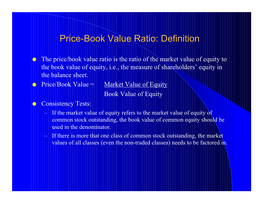 Price-Book Value Ratio