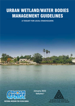 Urban Wetland/Water Bodies Management Guidelines a Toolkit for Local Stakeholders