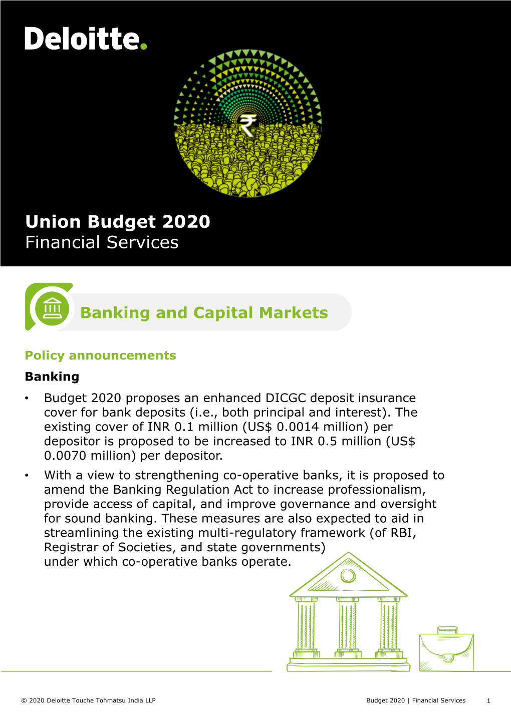 Budget 2020: Impact on Financial Services Industry | Deloitte India