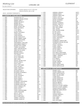 Walking List CLERMONT (.ICO) LOVELAND LSD Run Date:10/24/2017