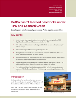 Petco Hasn't Learned New Tricks Under TPG and Leonard Green