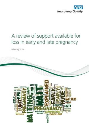 A Review of Support Available for Loss in Early and Late Pregnancy